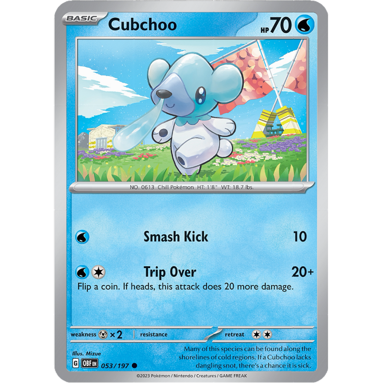 Cubchoo 053/197 - Obsidian Flames Enkeltkort