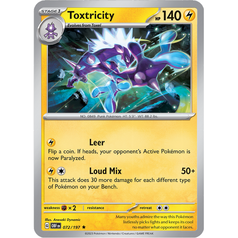 Toxtricity 072/197 - Obsidian Flames Enkeltkort