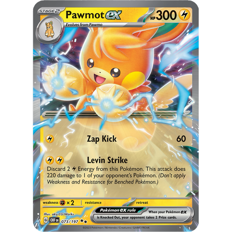 Pawmot ex 073/197 - Obsidian Flames Enkeltkort