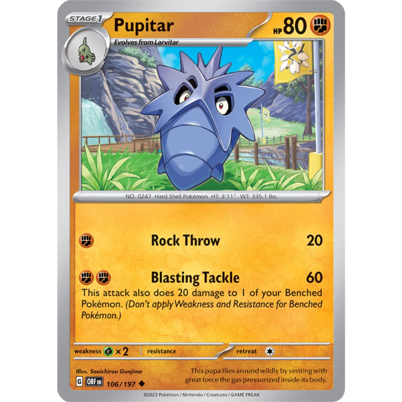 Pupitar 106/197 - Obsidian Flames Enkeltkort