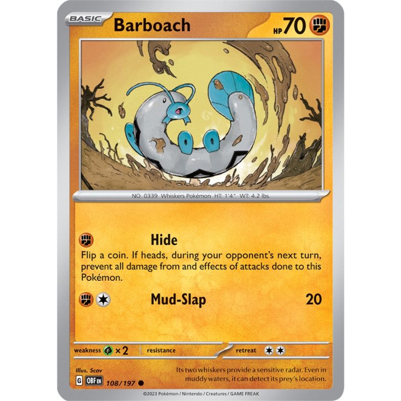 Barboach 108/197 - Obsidian Flames Enkeltkort
