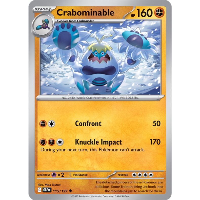 Crabominable 115/197 - Obsidian Flames Enkeltkort