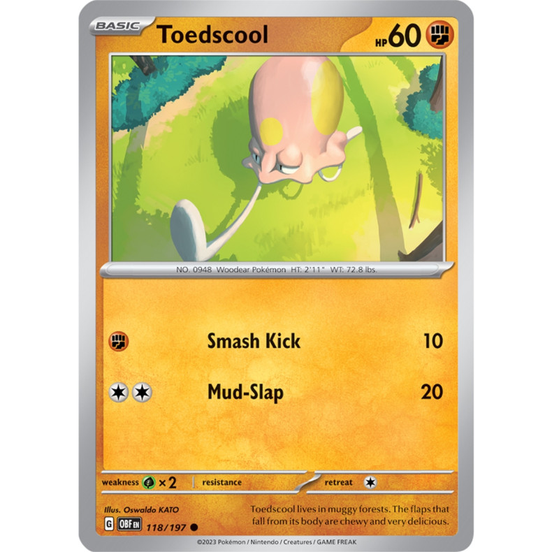 Toedscool 118/197 - Obsidian Flames Enkeltkort