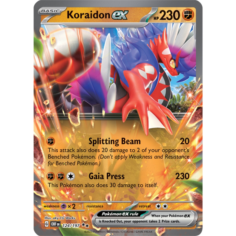 Koraidon ex 124/197 - Obsidian Flames Enkeltkort