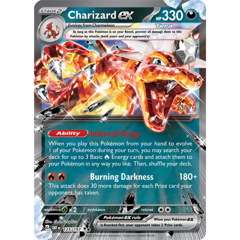 Charizard ex 125/197 - Obsidian Flames Enkeltkort