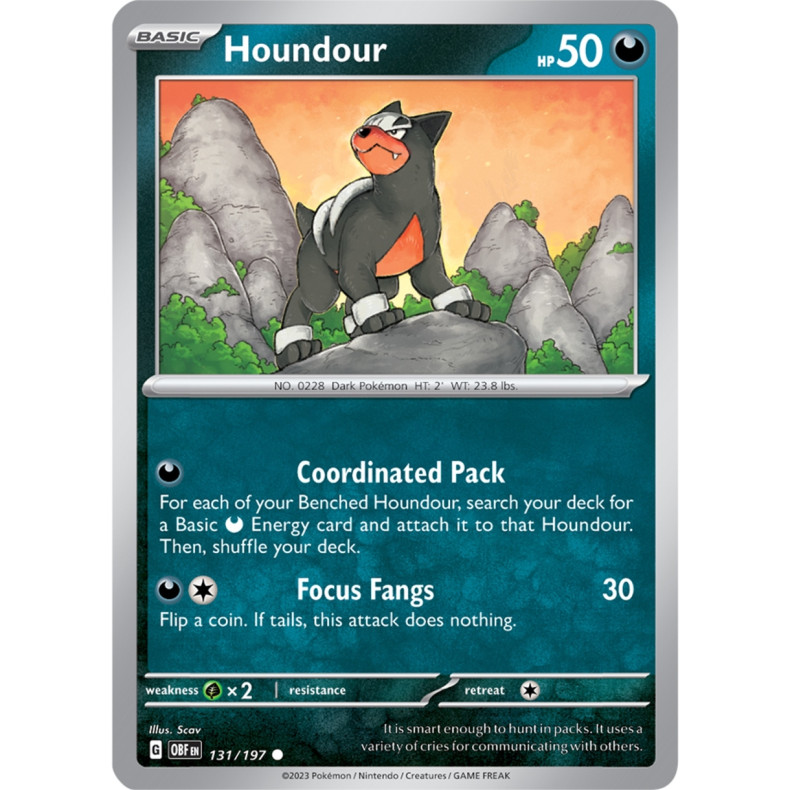 Houndour 131/197 - Obsidian Flames Enkeltkort