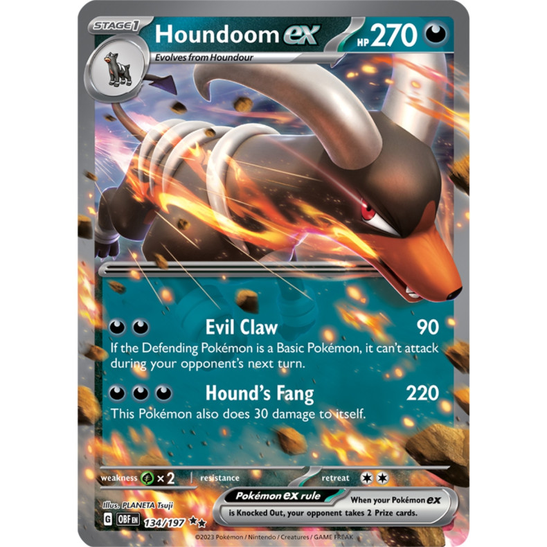 Houndoom ex 134/197 - Obsidian Flames Enkeltkort