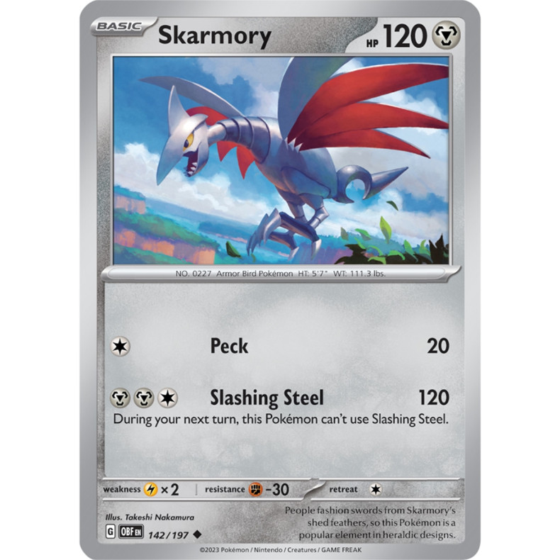 Skarmory 142/197 - Obsidian Flames Enkeltkort
