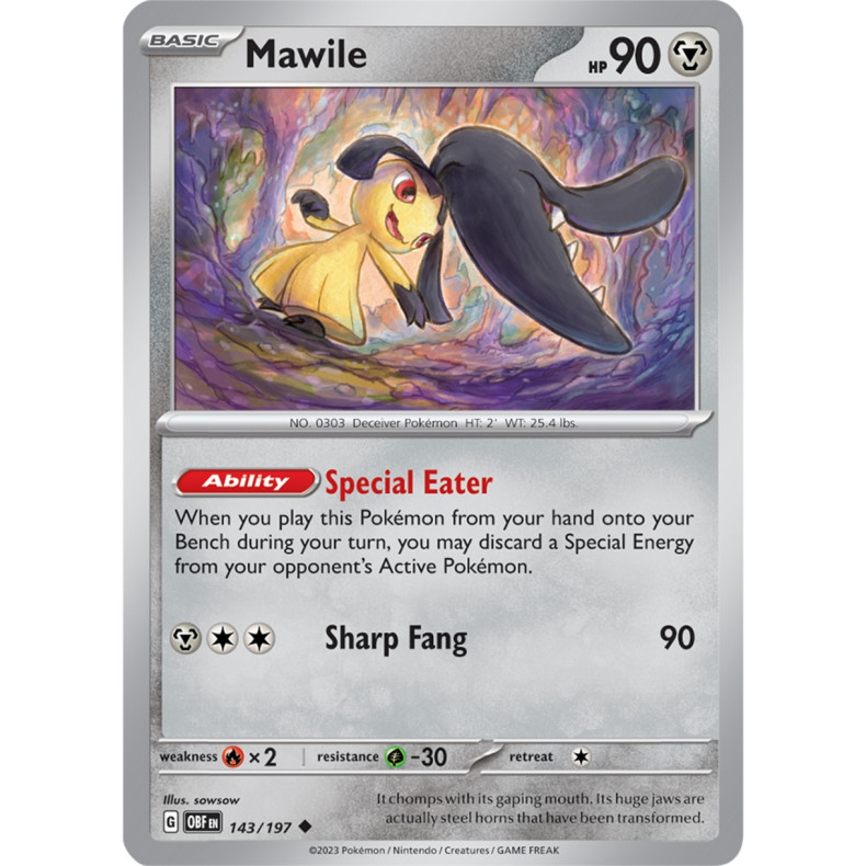 Mawile 143/197 - Obsidian Flames Enkeltkort