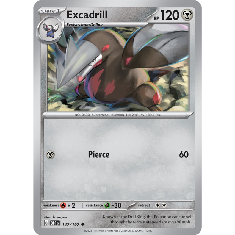 Excadrill 147/197 - Obsidian Flames Enkeltkort