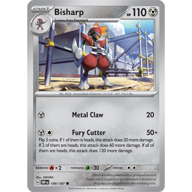 Bisharp 149/197 - Obsidian Flames Enkeltkort