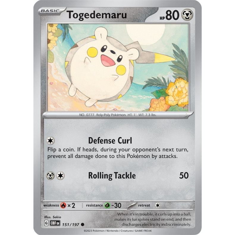 Togedemaru 151/197 - Obsidian Flames Enkeltkort