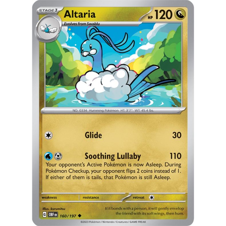 Altaria 160/197 - Obsidian Flames Enkeltkort