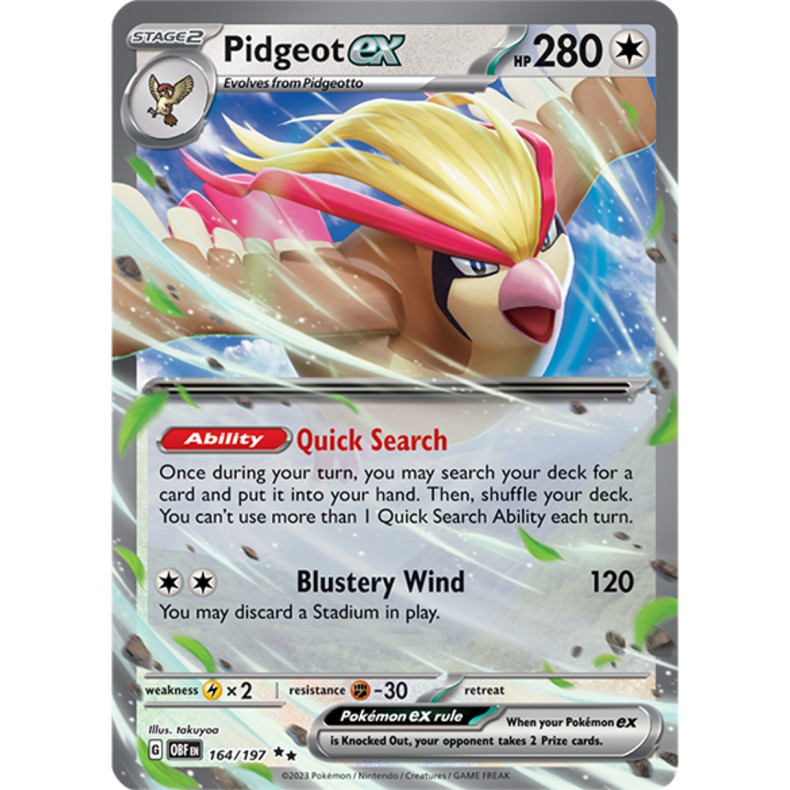 Pidgeot ex 164/197 - Obsidian Flames Enkeltkort