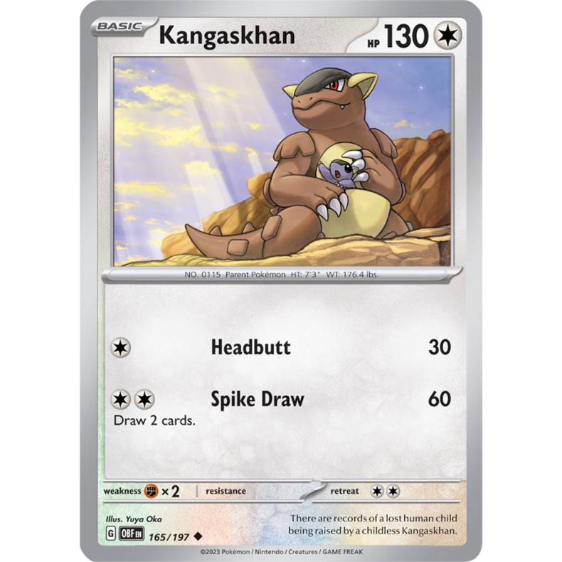 Kangaskhan 165/197 - Obsidian Flames Enkeltkort