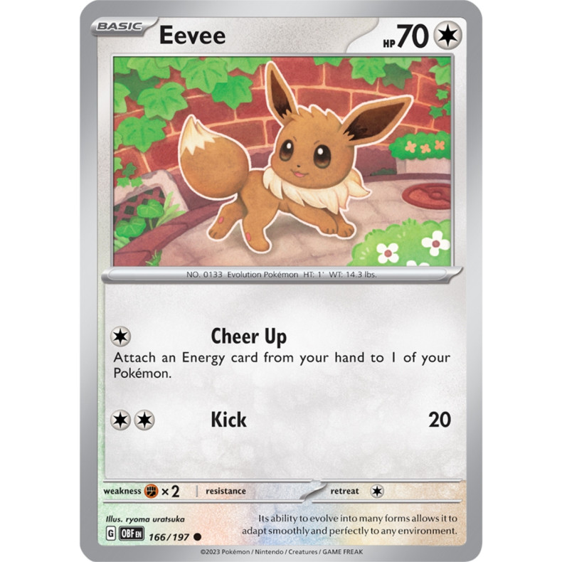 Eevee 166/197 - Obsidian Flames Enkeltkort
