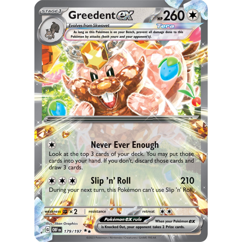 Greedent ex 179/197 - Obsidian Flames Enkeltkort