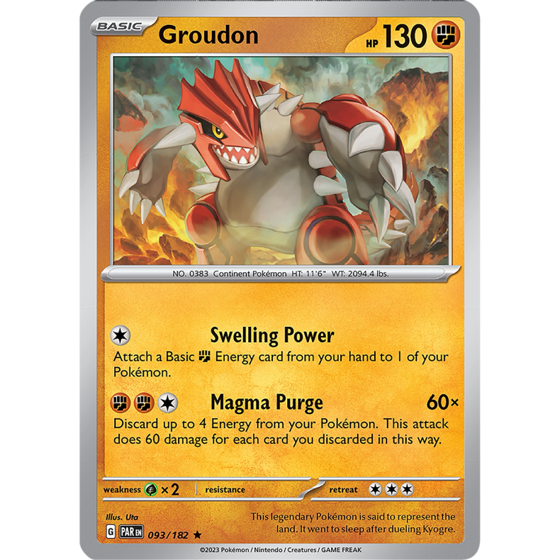 Groudon 093/182 - Paradox Rift Enkeltkort
