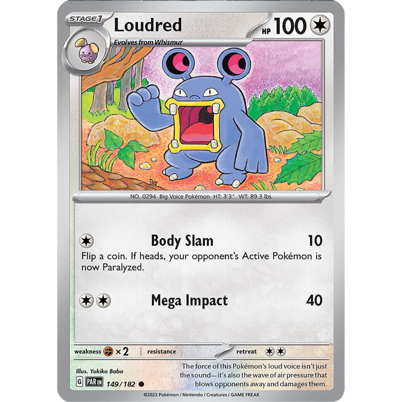Loudred 149/182 - Paradox Rift Enkeltkort