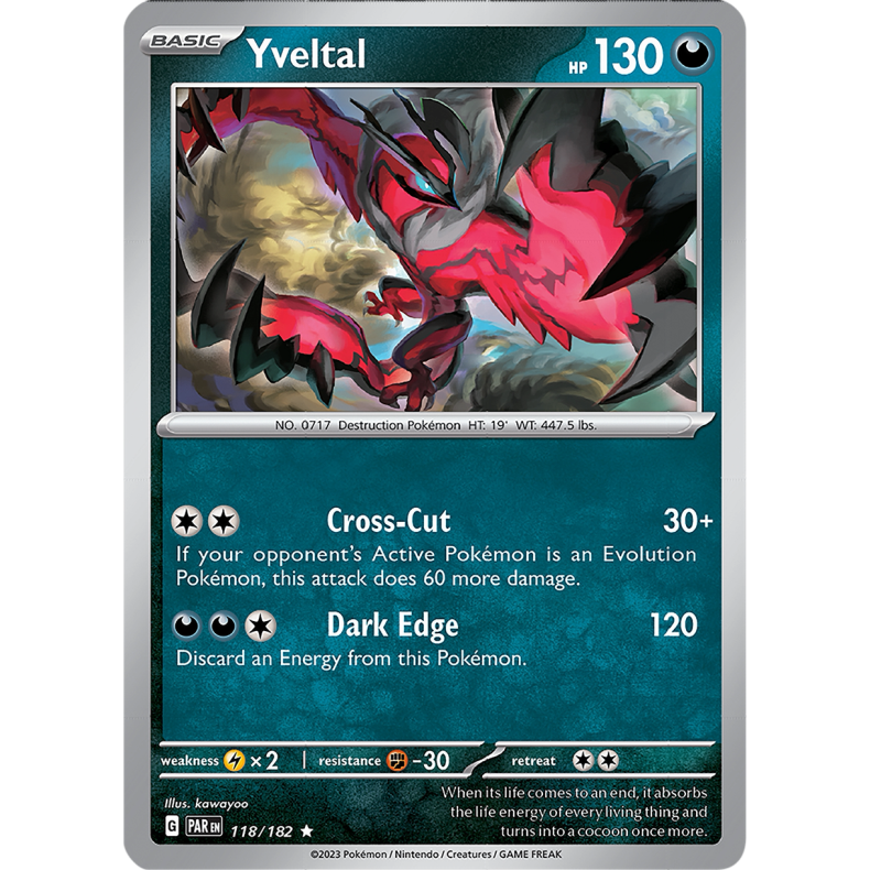 Yveltal 118/182 - Paradox Rift Enkeltkort