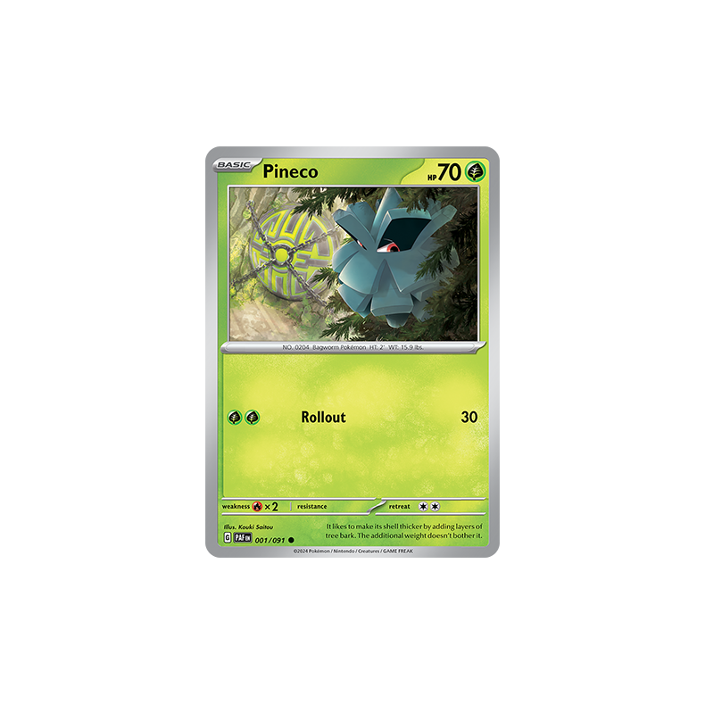 Pineco 001/091 - Paldean Fates Enkeltkort