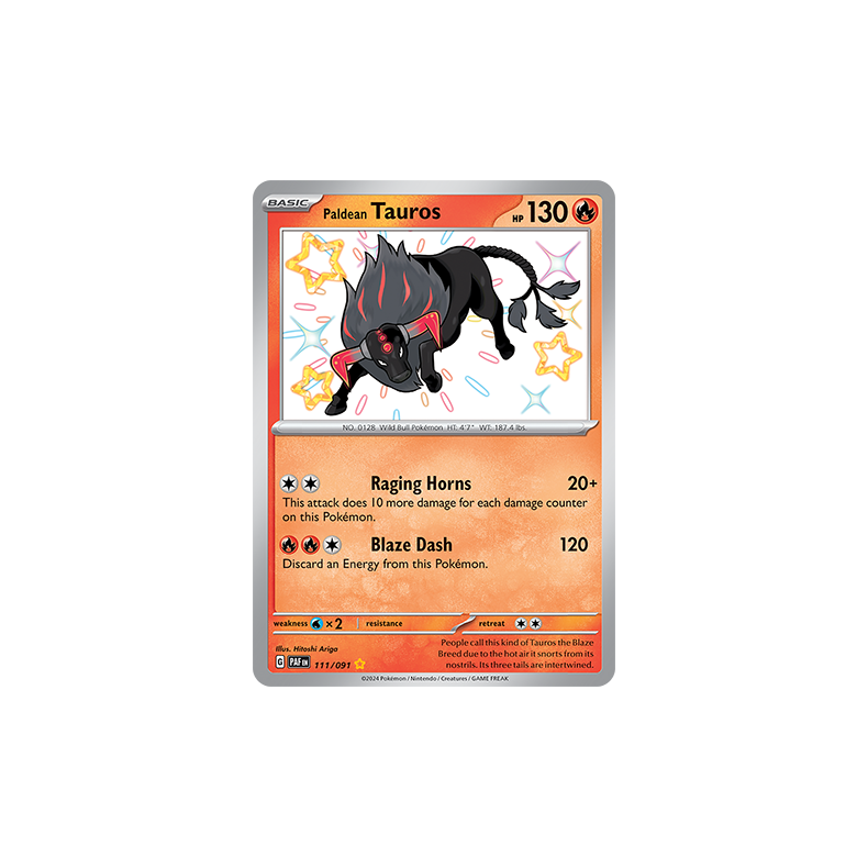 Paldean Tauros 111/091 - Paldean Fates Enkeltkort