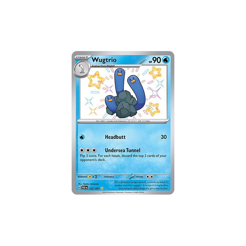 Wugtrio 122/091 - Paldean Fates Enkeltkort