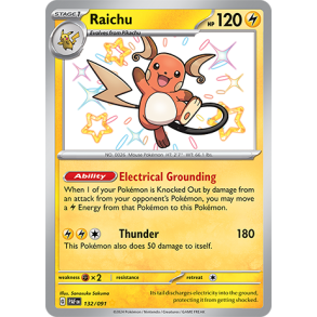 Raichu 132/091 - Paldean Fates Enkeltkort