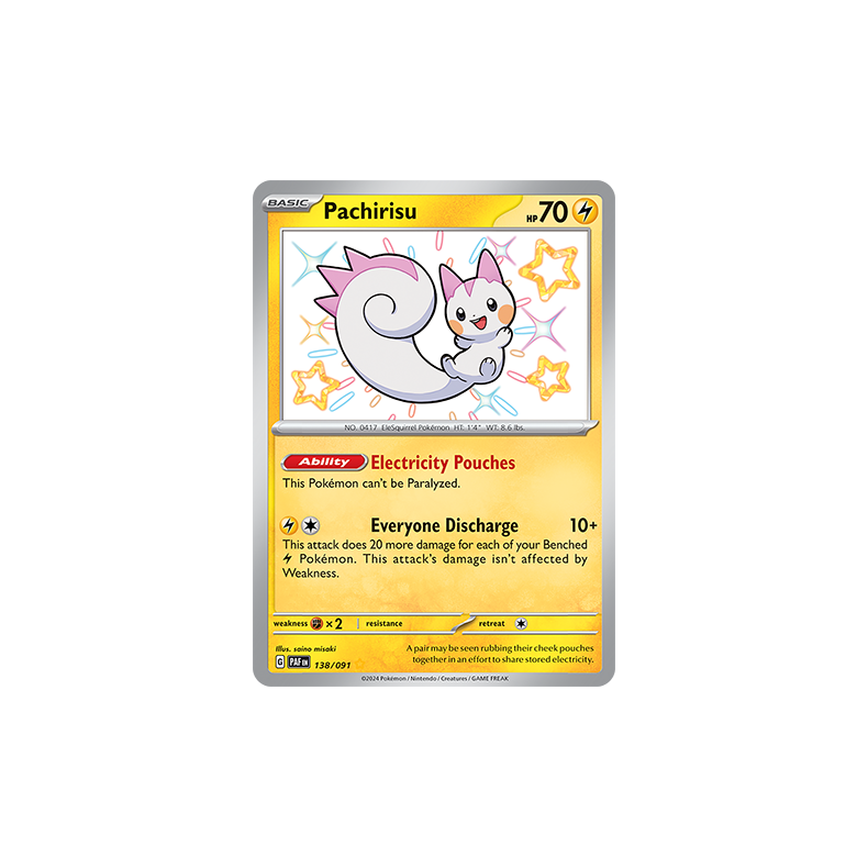 Pachirisu 138/091 - Paldean Fates Enkeltkort