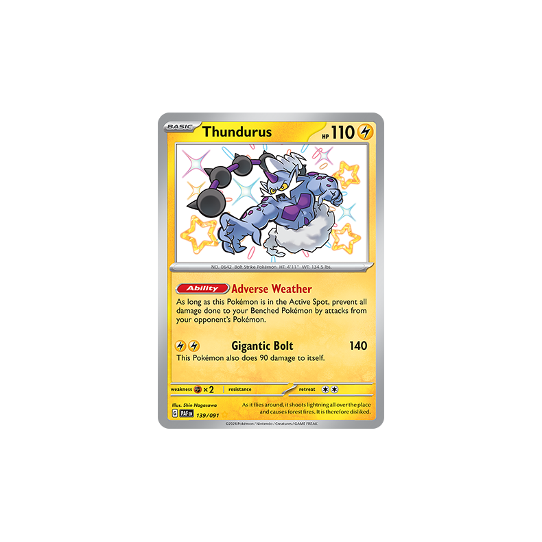 Thundurus 139/091 - Paldean Fates Enkeltkort