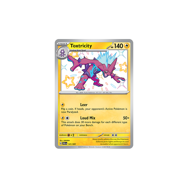 Toxtricity 141/091 - Paldean Fates Enkeltkort