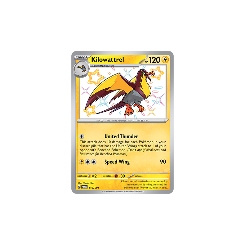 Kilowattrel 146/091 - Paldean Fates Enkeltkort