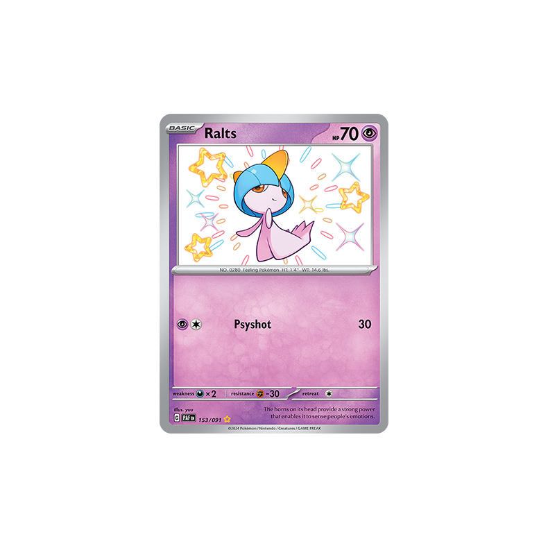 Ralts 153/091 - Paldean Fates Enkeltkort