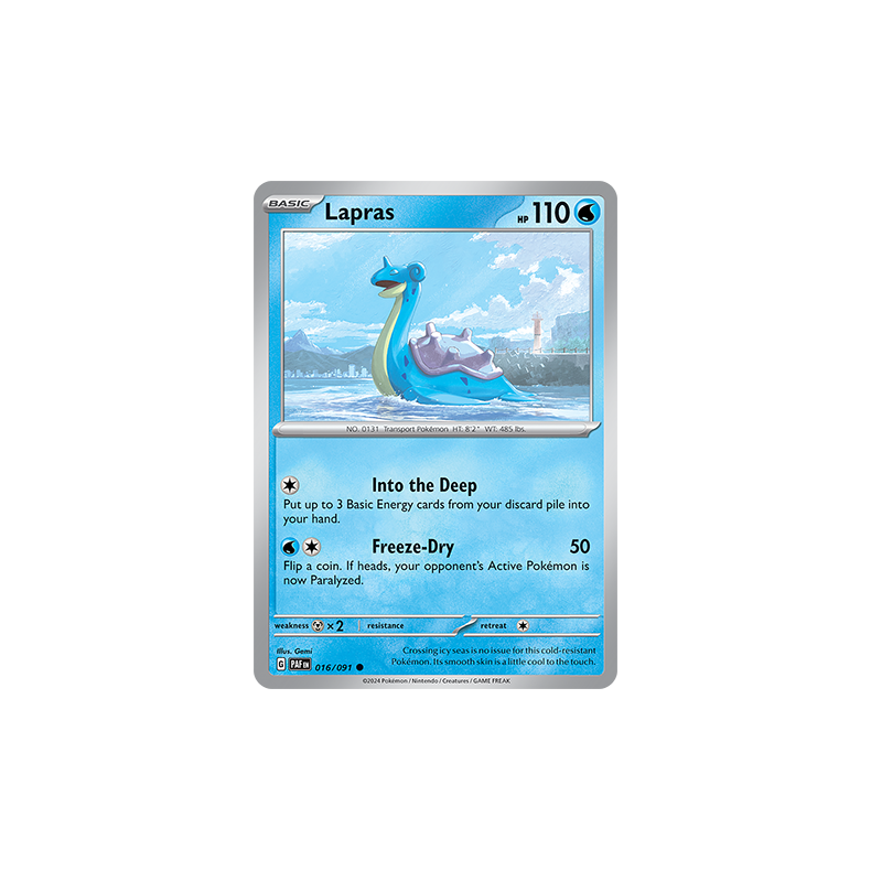 Lapras 016/091 - Paldean Fates Enkeltkort