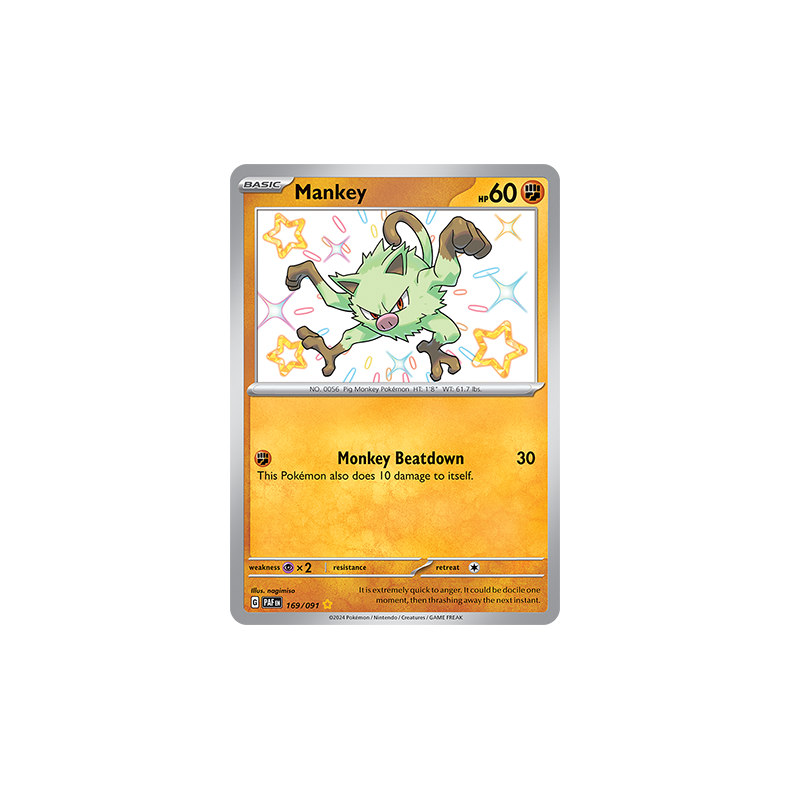 Mankey 169/091 - Paldean Fates Enkeltkort