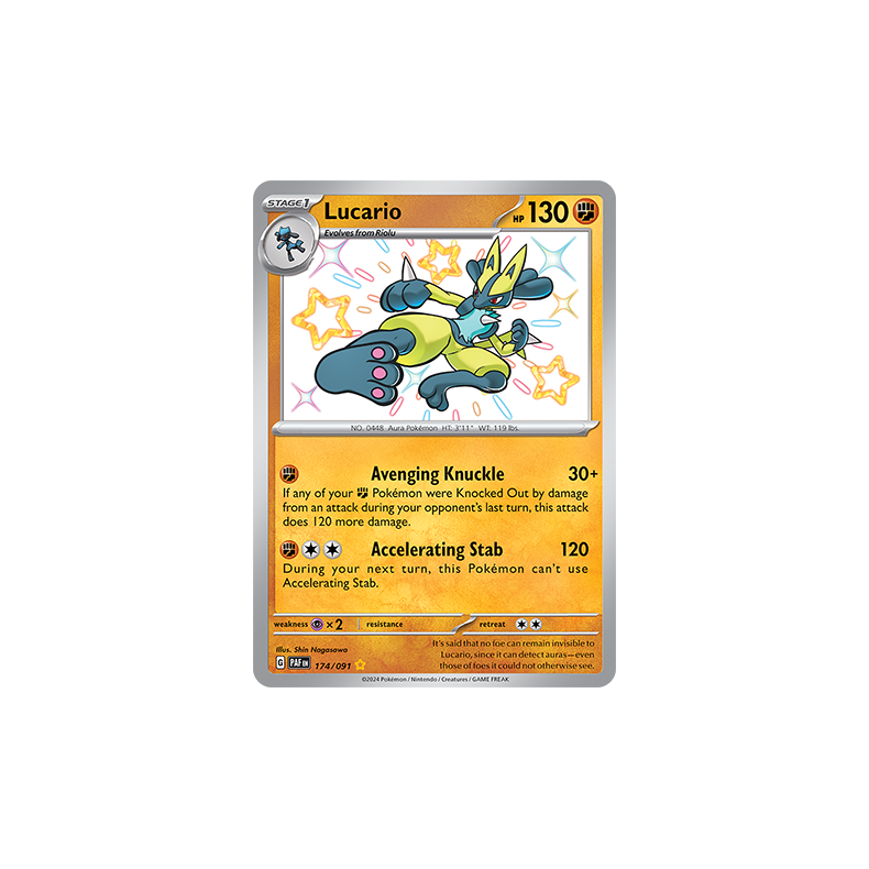 Lucario 174/091 - Paldean Fates Enkeltkort