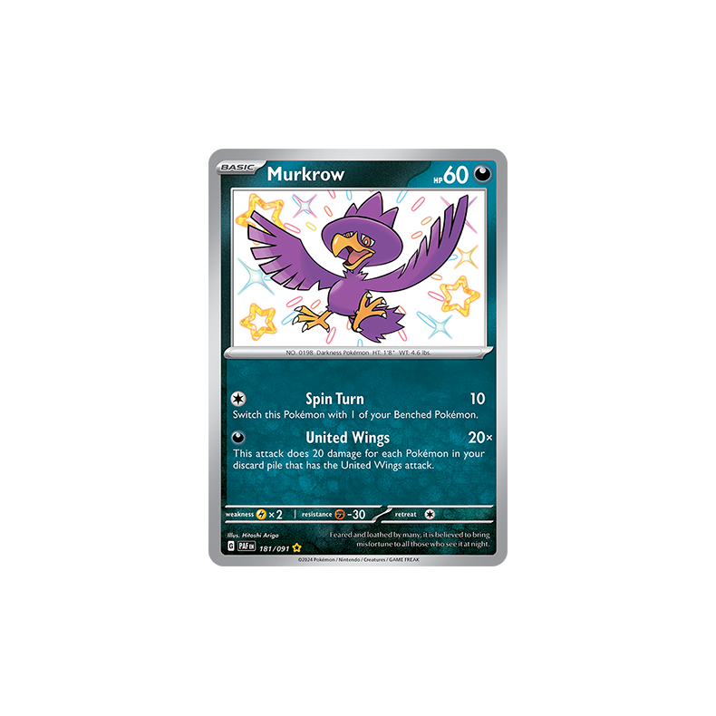 Murkrow 181/091 - Paldean Fates Enkeltkort