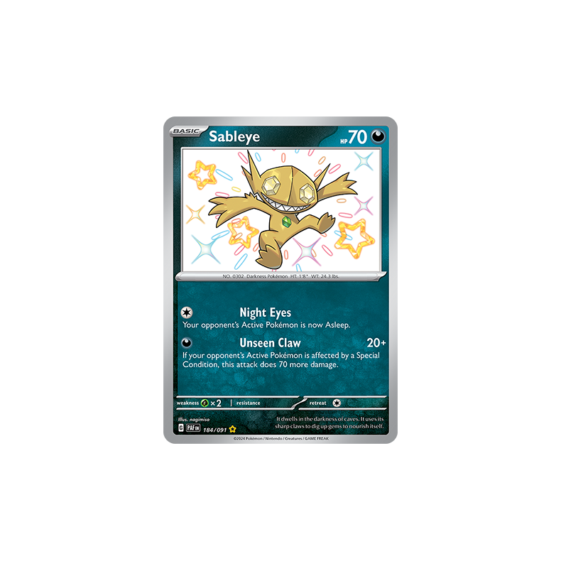 Sableye 184/091 - Paldean Fates Enkeltkort