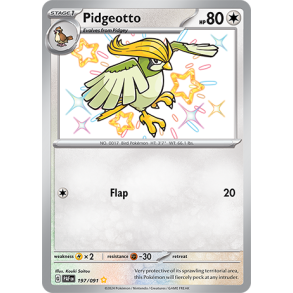 Pidgeotto 197/091 - Paldean Fates Enkeltkort