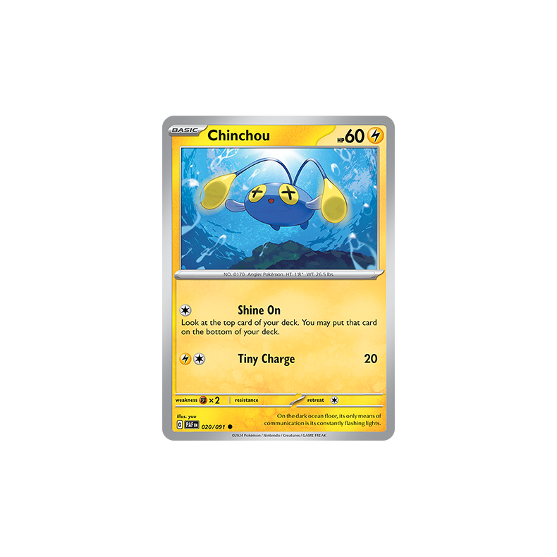 Chinchou 020/091 - Paldean Fates Enkeltkort