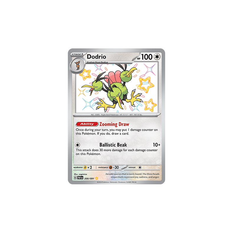 Dodrio 200/091 - Paldean Fates Enkeltkort