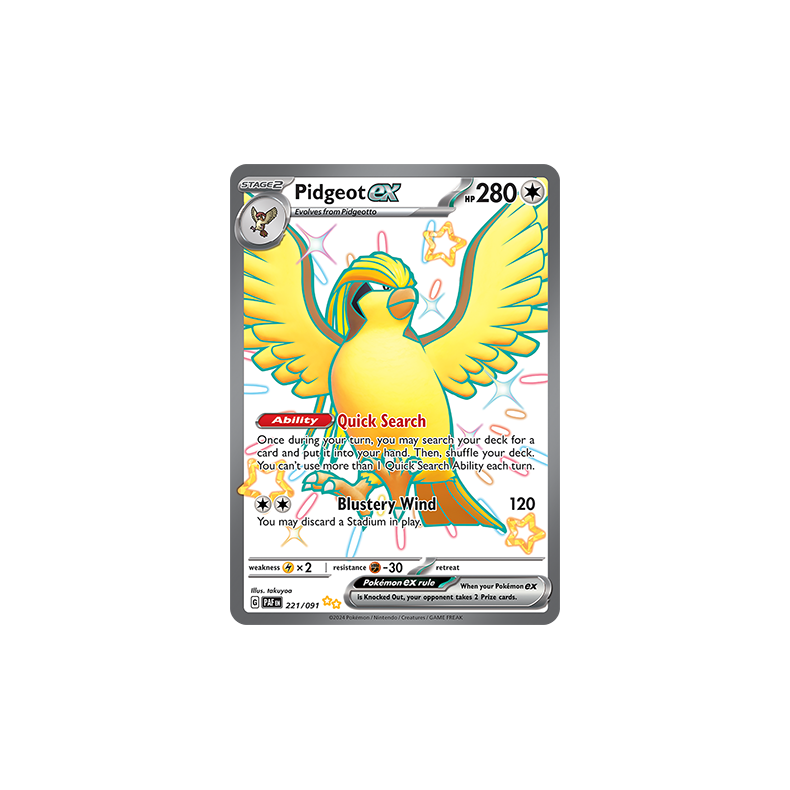 Pidgeot ex 221/091 - Paldean Fates Enkeltkort