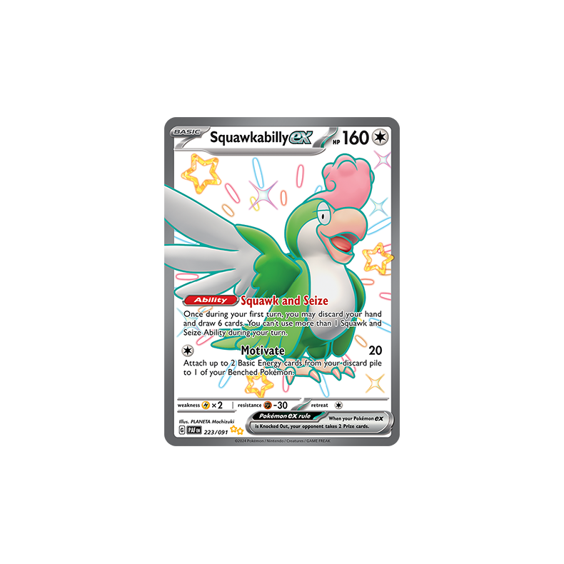 Squawkabilly ex 223/091 - Paldean Fates Enkeltkort