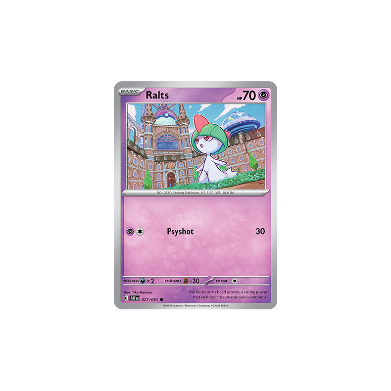 Ralts 027/091 - Paldean Fates Enkeltkort