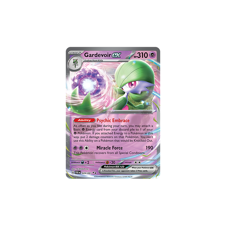 Gardevoir ex 029/091 - Paldean Fates Enkeltkort