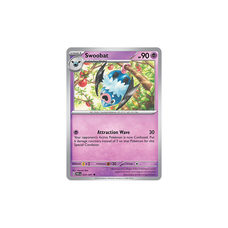 Swoobat 033/091 - Paldean Fates Enkeltkort