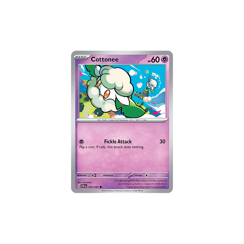 Cottonee 034/091 - Paldean Fates Enkeltkort