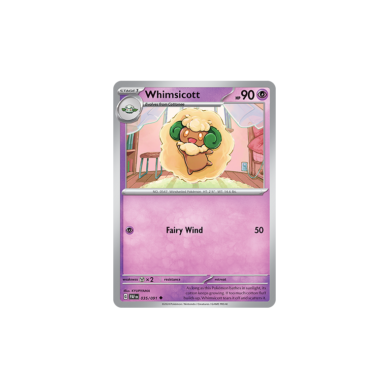 Whimsicott 035/091 - Paldean Fates Enkeltkort
