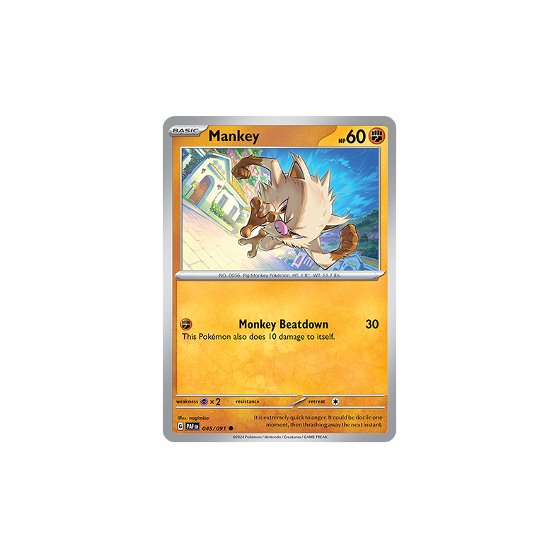 Mankey 045/091 - Paldean Fates Enkeltkort