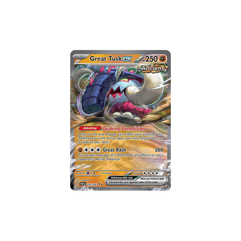 Great Tusk ex 053/091 - Paldean Fates Enkeltkort